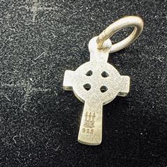 Retired James Avery Sterling Mini Celtic Cross Charm Uncut Loop